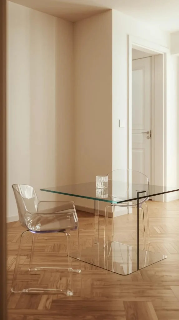 23 Small Space Home Decor Ideas | Stylish, Smart & Space-Saving 16 Transparent Furniture