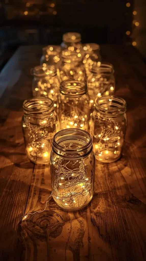 20 Dollar Tree DIY Home Decor Ideas | Creative & Budget-Friendly Crafts 17 Fairy Light Mason Jars