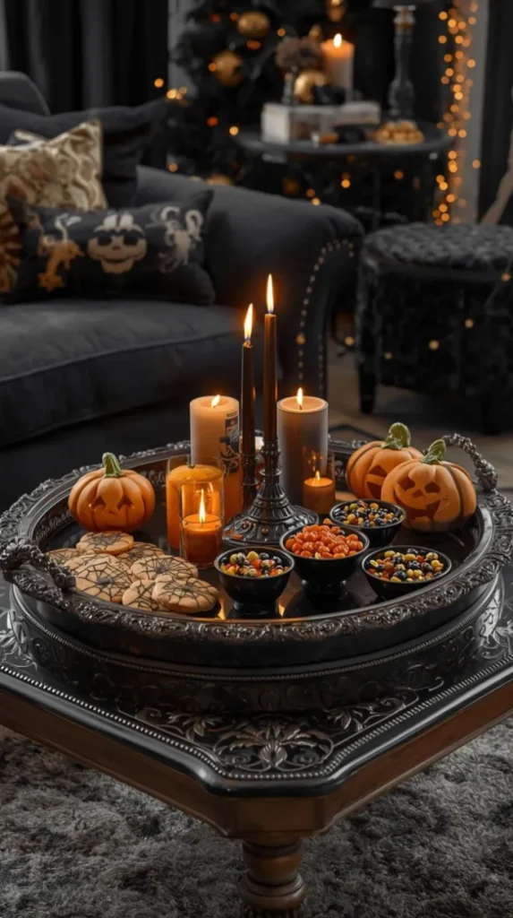 Trick-or-Treat Tray Setup