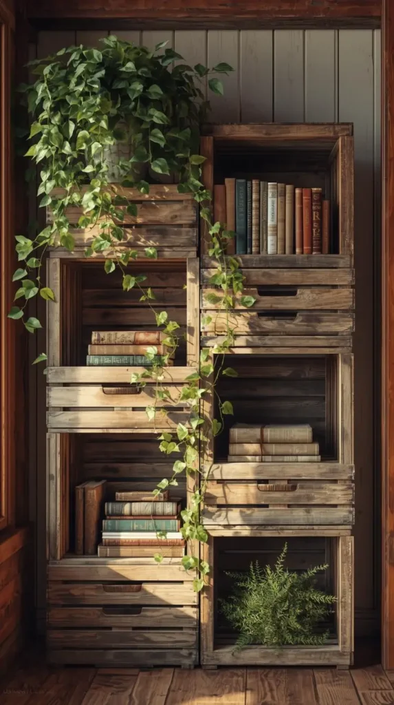 25 DIY Home Decor Ideas | Easy, Creative & Affordable Projects 17 Wooden Crate Storage Decor