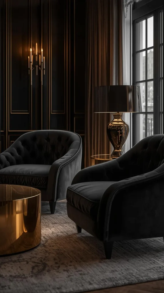 30 Dark Home Decor Ideas for a Bold & Modern Aesthetic 18 Black Accent Chairs in the Living Room