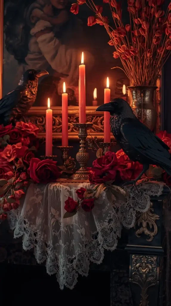 Creepy Chic Mantel Display