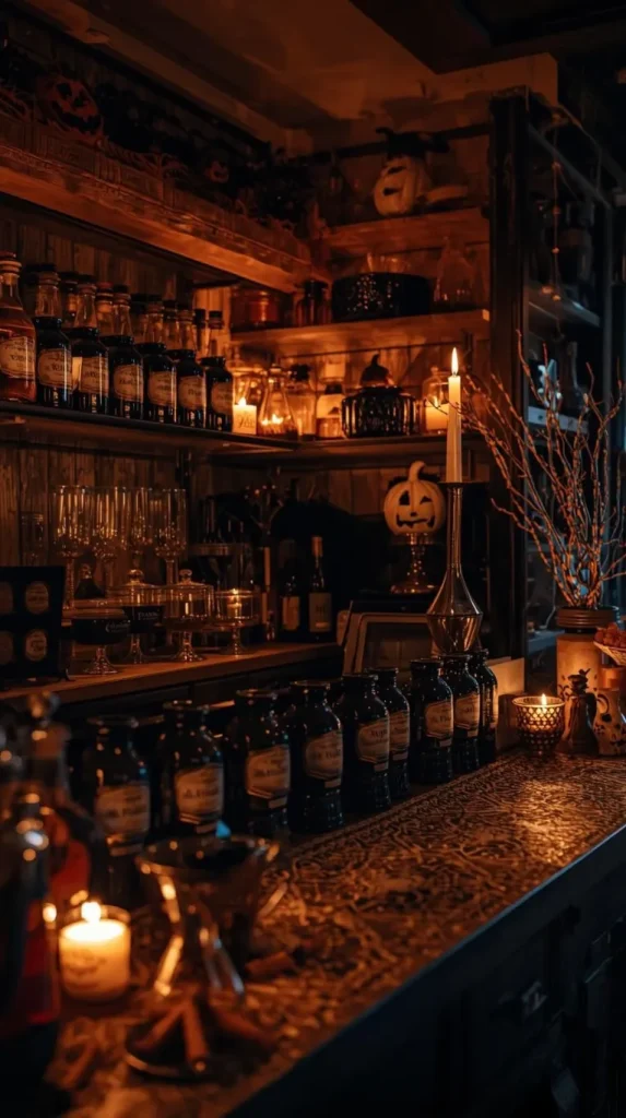 25 Halloween Home Decor Inspo for a Spooky, Stylish Season 18 Mystic Brew Station