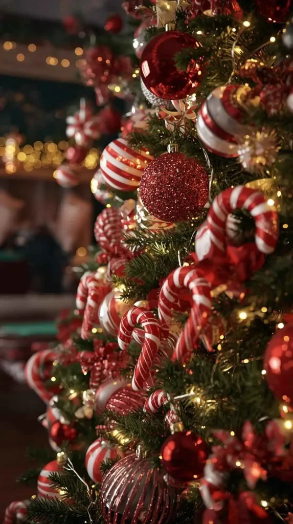 20 Christmas Home Decor Inspo - Creative Ideas to Style Your Home This Holiday 18 Red & White Candy Cane Theme