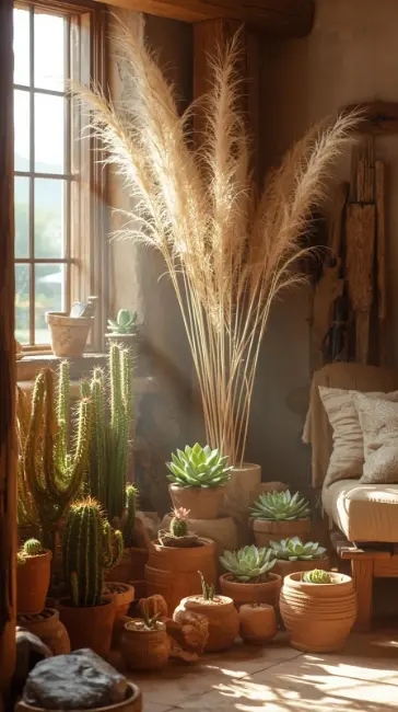 22 Western Home Decor Ideas That Feel Warm & Wild 19 Cactus & Desert Greenery