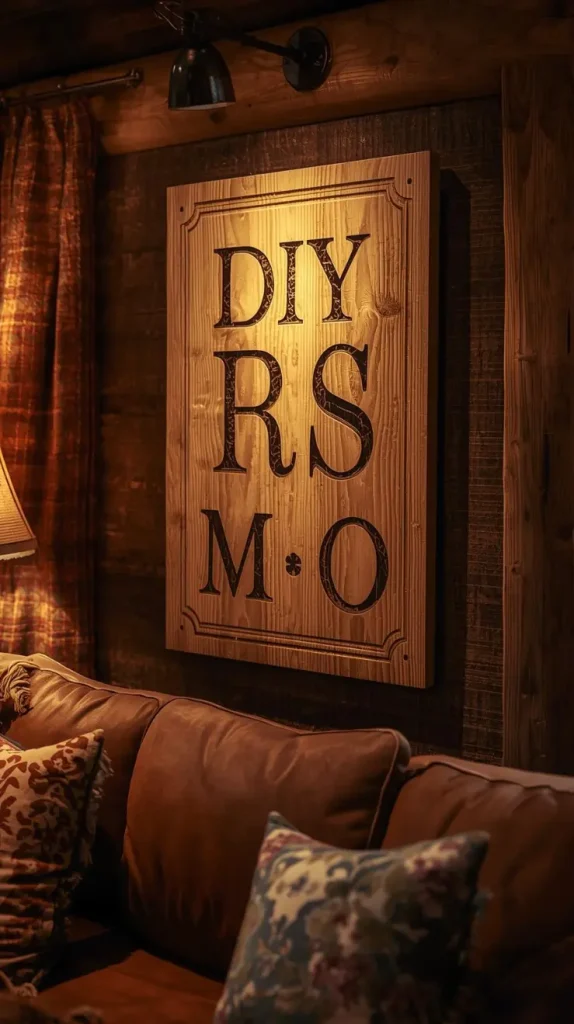 Cattle Brand Wood Wall Sign