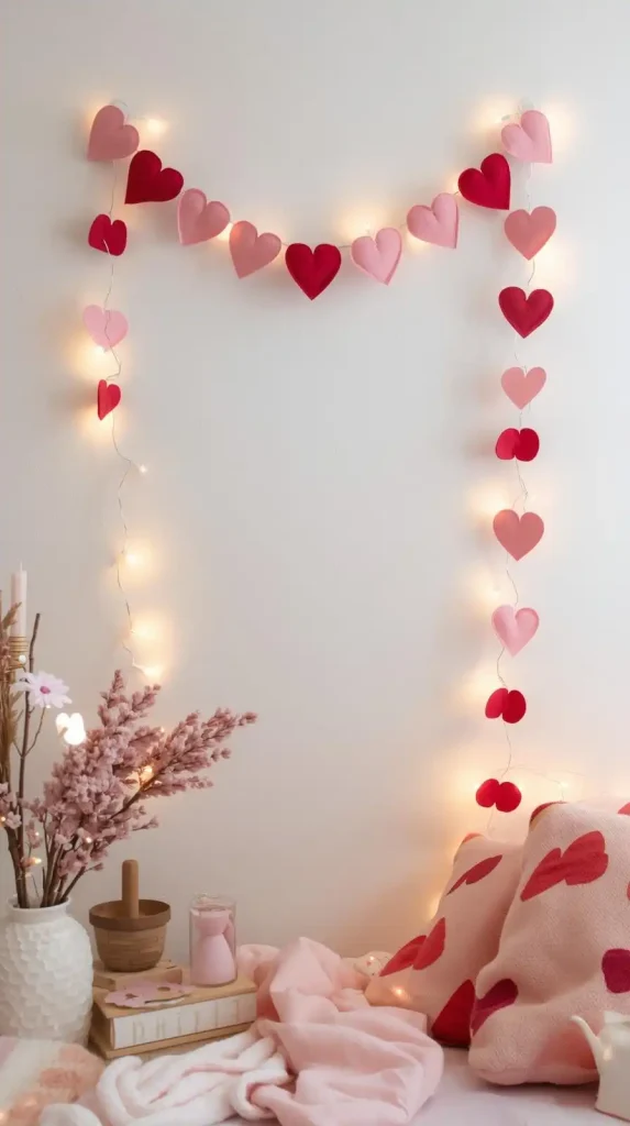 25 Cute DIY Home Decor Ideas to Brighten Your Space 19 .DIY Heart Garland