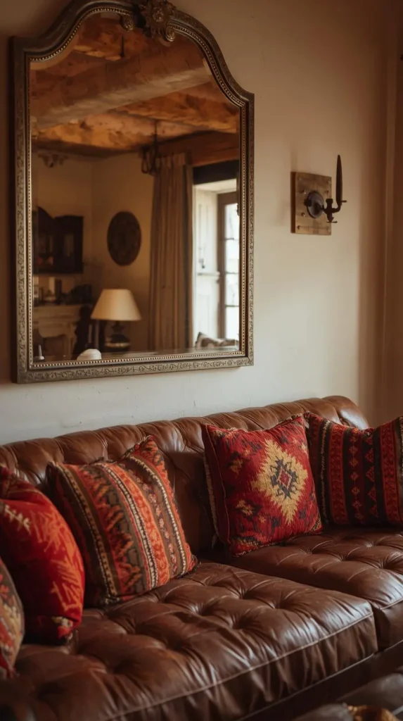 Retro Mirrors & Metal-Framed Wall Accents