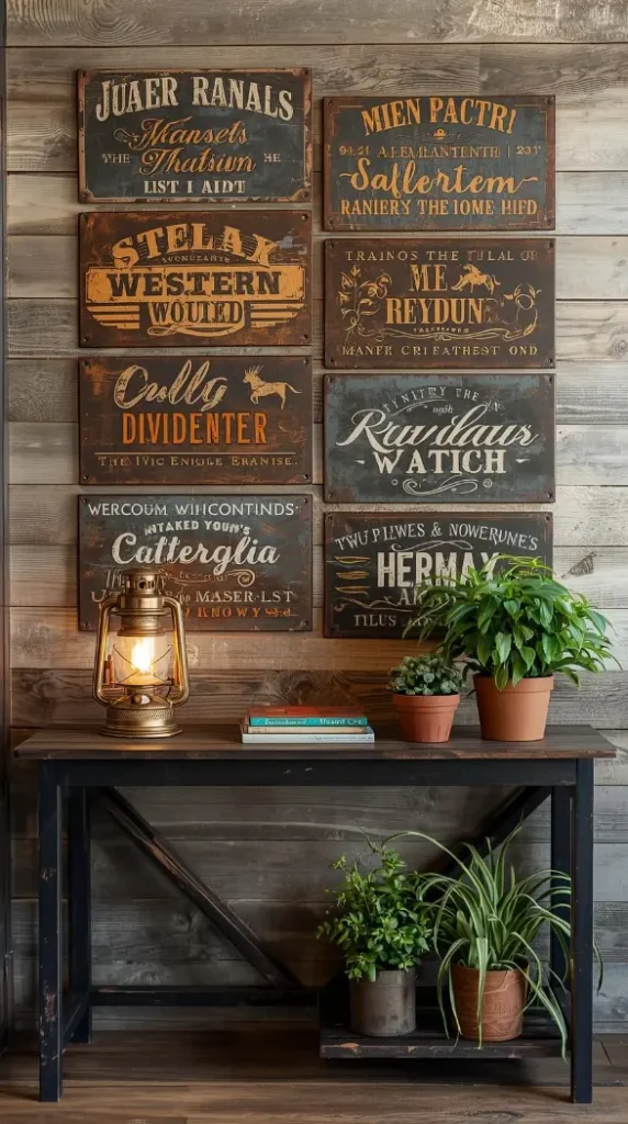 Rustic Metal Wall Signs