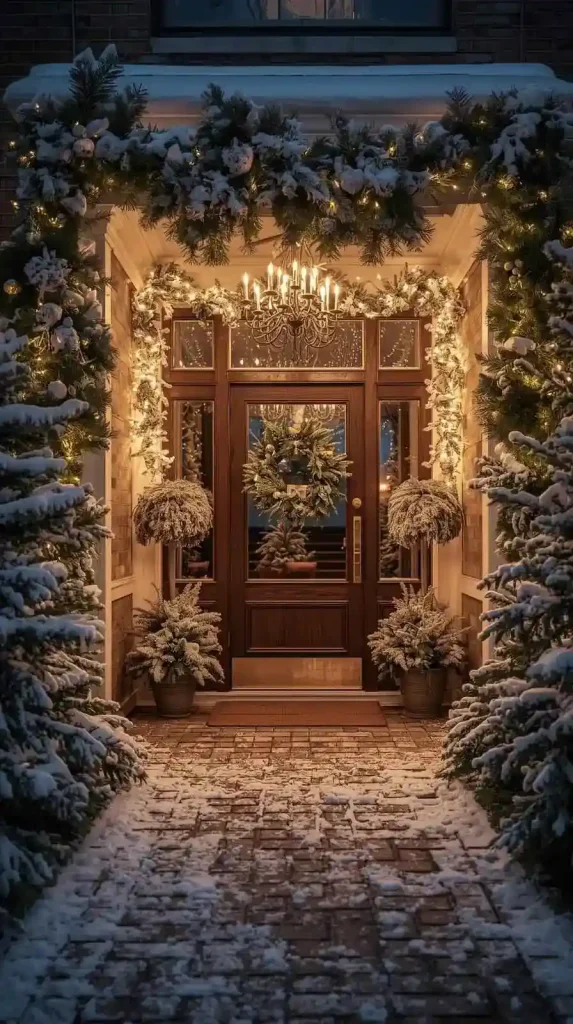 Winter Wonderland Entryway Setup