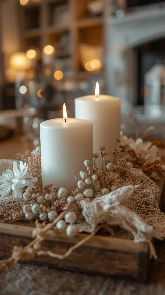 23 Cheap DIY Home Decor Ideas – Stylish & Budget-Friendly Projects 20 Decorative Candles with Dried Flowers