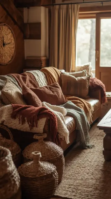 22 Western Home Decor Ideas That Feel Warm & Wild 20 Layered Blankets & Throws