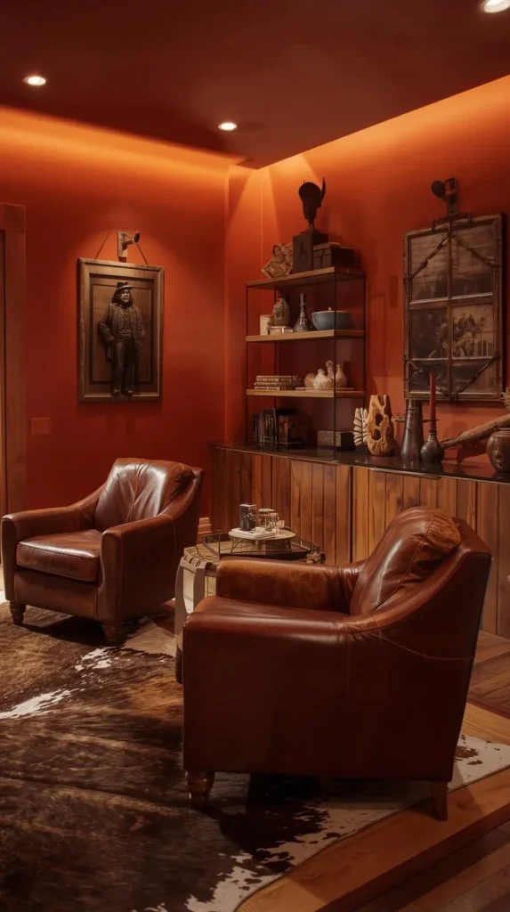  Earth-Toned Painted Walls (Burnt Orange, Mustard, Olive)