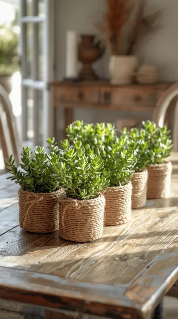 20 Dollar Tree DIY Home Decor Ideas | Creative & Budget-Friendly Crafts 3 Rope-Wrapped Planters