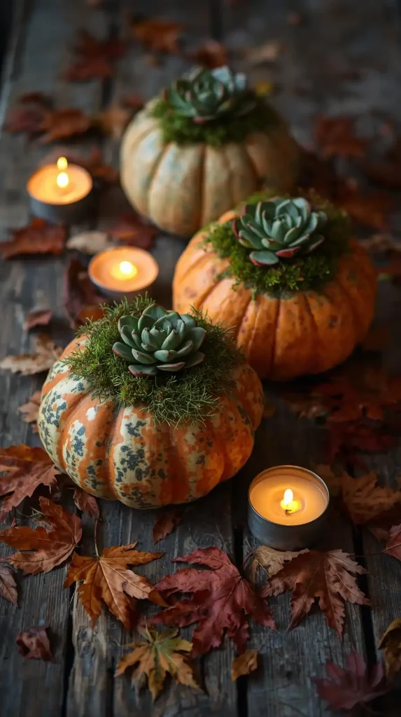 Succulent-Topped Pumpkins