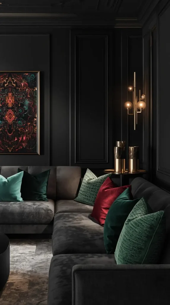 20 Dark Home Decor Ideas with Pops of Color – Stylish, Vibrant & Cozy Spaces 1 20 Dark Home Decor Ideas with Pops of Color