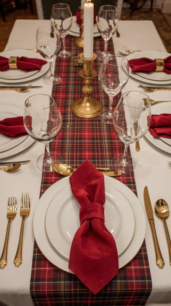 Plaid Table Settings