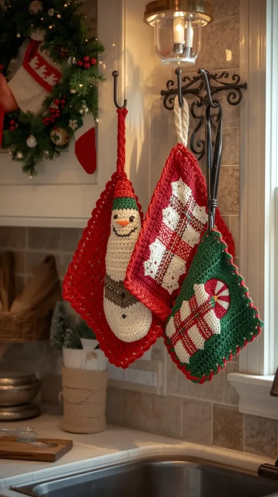 Crochet Holiday Pot Holders