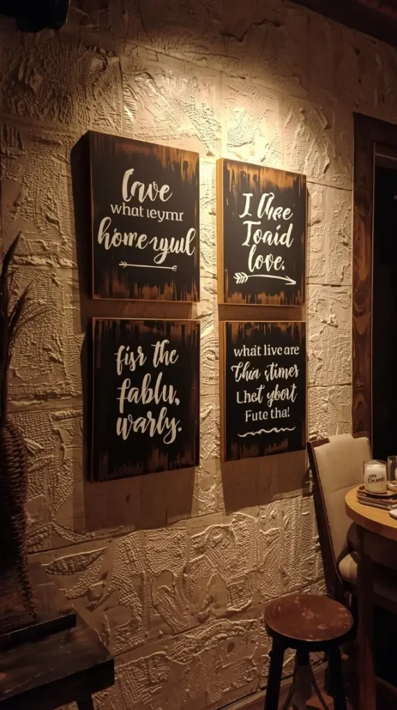 23 Cheap DIY Home Decor Ideas – Stylish & Budget-Friendly Projects 22 Painted Wooden Signs