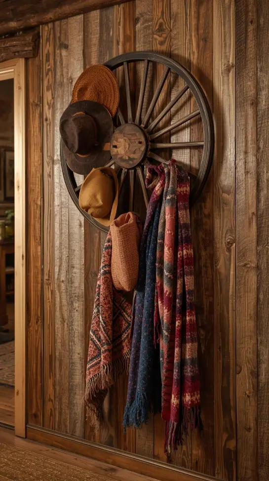 Wagon Wheel Coat Rack
