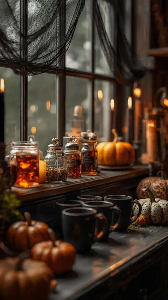 25 Halloween Home Decor Inspo for a Spooky, Stylish Season 22 Witch’s Coffee Bar Corner