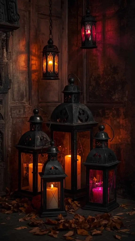 59 Halloween Home Decor Indoor Ideas – Transform Your Space into a Spooky Haven 23 Antique Lanterns