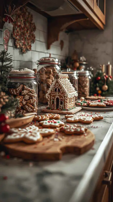 25 Traditional Christmas Home Decor Ideas for a Timeless Holiday Look 23 Holiday Baking Display