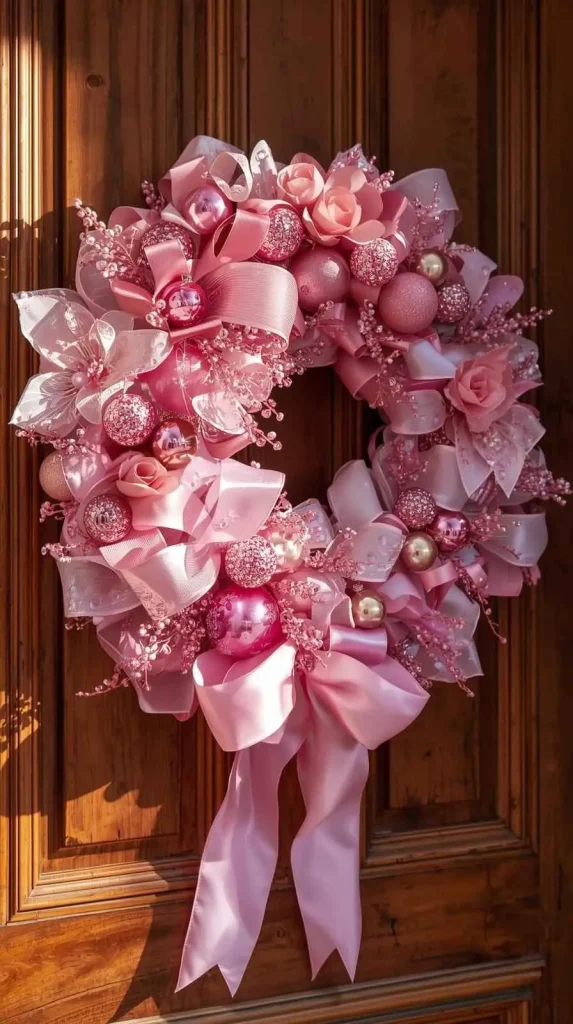 Pink Christmas Wreath