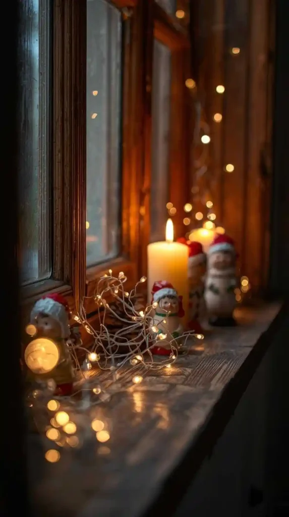 Window Sill Decor with Mini Garlands