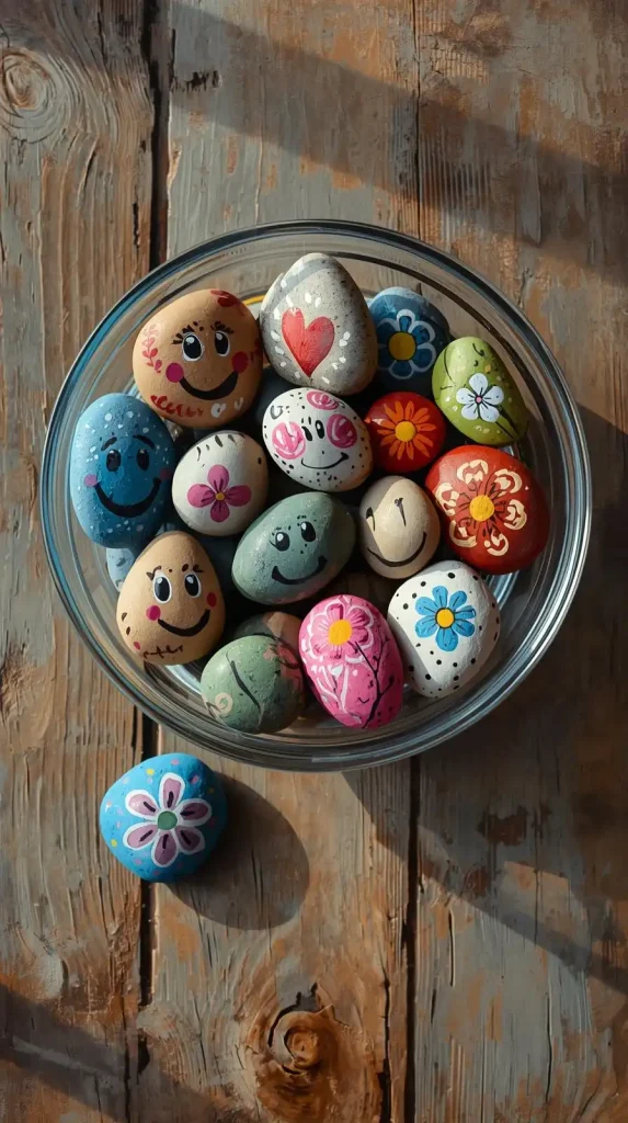 25 Cute DIY Home Decor Ideas to Brighten Your Space 24 Painted Pebble Art