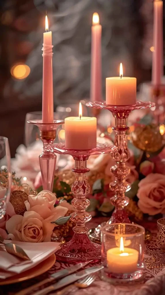 Pink Candle Holders