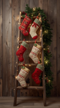 30 Easy Christmas Home Decor Ideas 2025 | Create a Warm & Festive Space 25 Christmas Ladder Decor