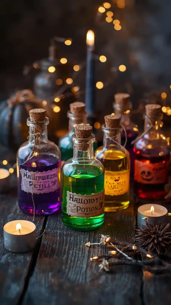 27 Best Halloween Home Decor Outdoor DIY Ideas for 2025 25 DIY Potion Bottle Display