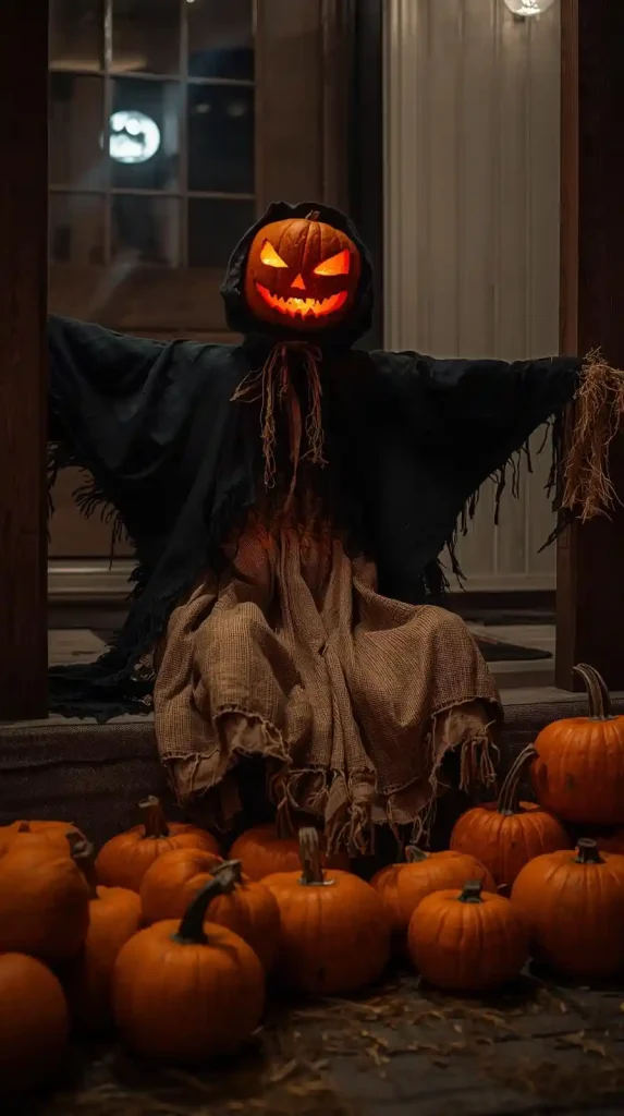 27 Best Halloween Home Decor Outdoor DIY Ideas for 2025 26 Scarecrow with a Twist