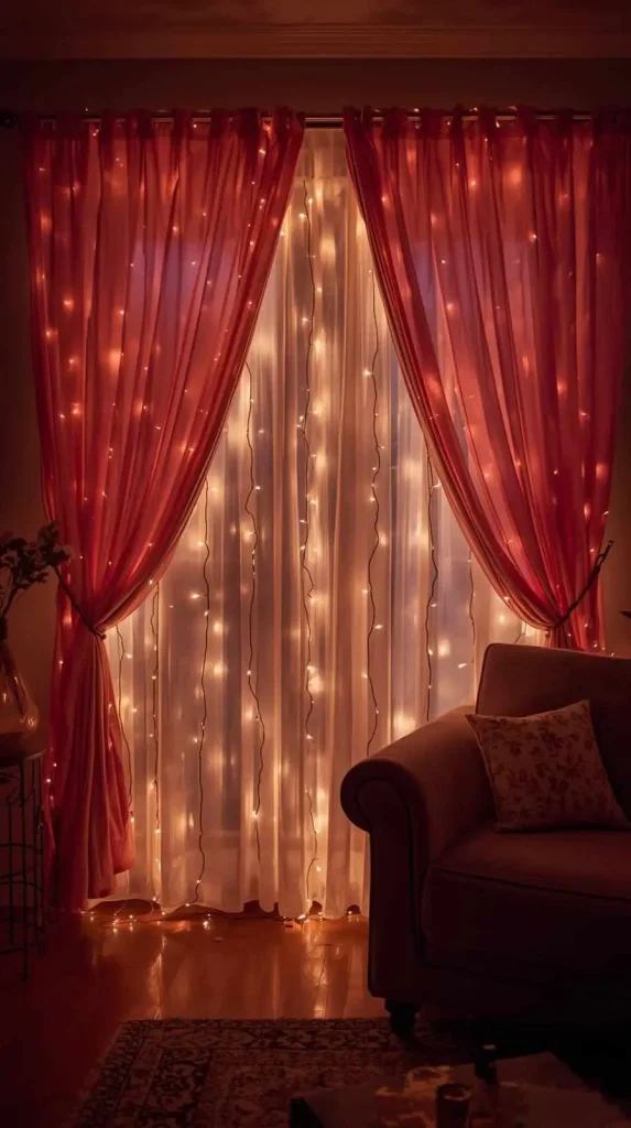 Pink Holiday Curtains
