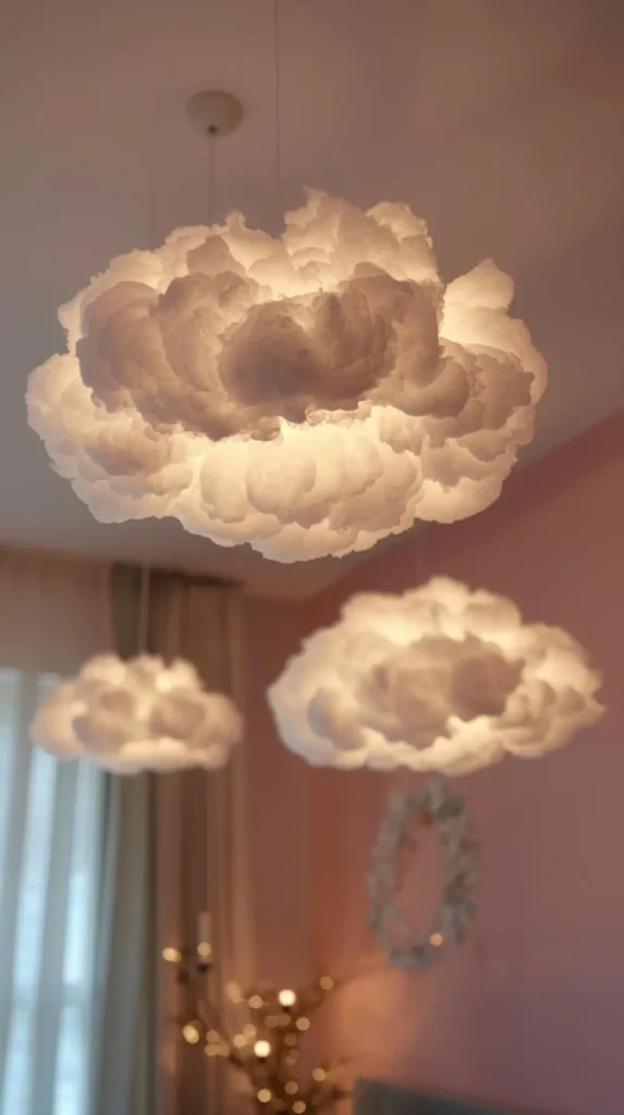 15 Whimsical DIY Home Decor | Playful & Magical Ideas to Brighten Your Space 4 DIY Cloud Lamps That Glow Like Magic