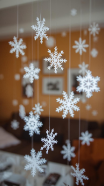 30 Easy Christmas Home Decor Ideas 2025 | Create a Warm & Festive Space 4 DIY Paper Snowflakes Wall Decor