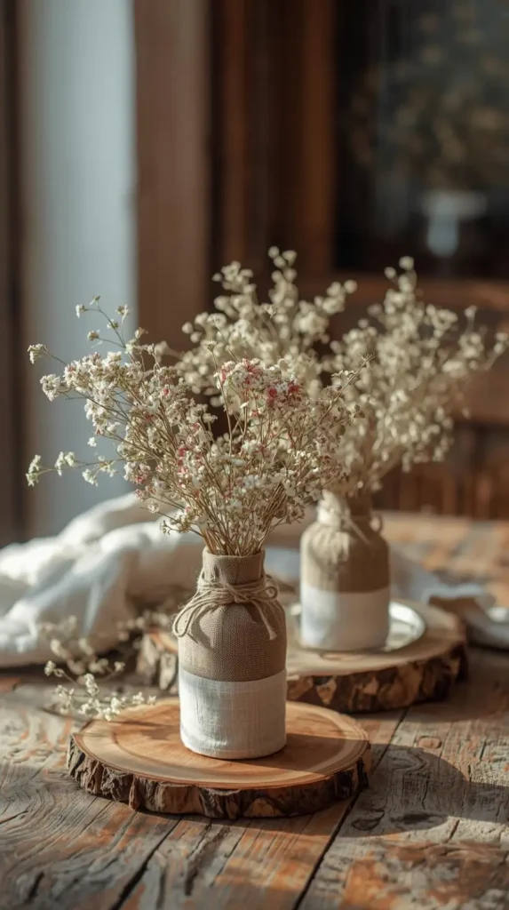 20 DIY Home Decor Easy Ideas – Simple & Beautiful Ways to Refresh Your Space 4 Fabric-Wrapped Vases