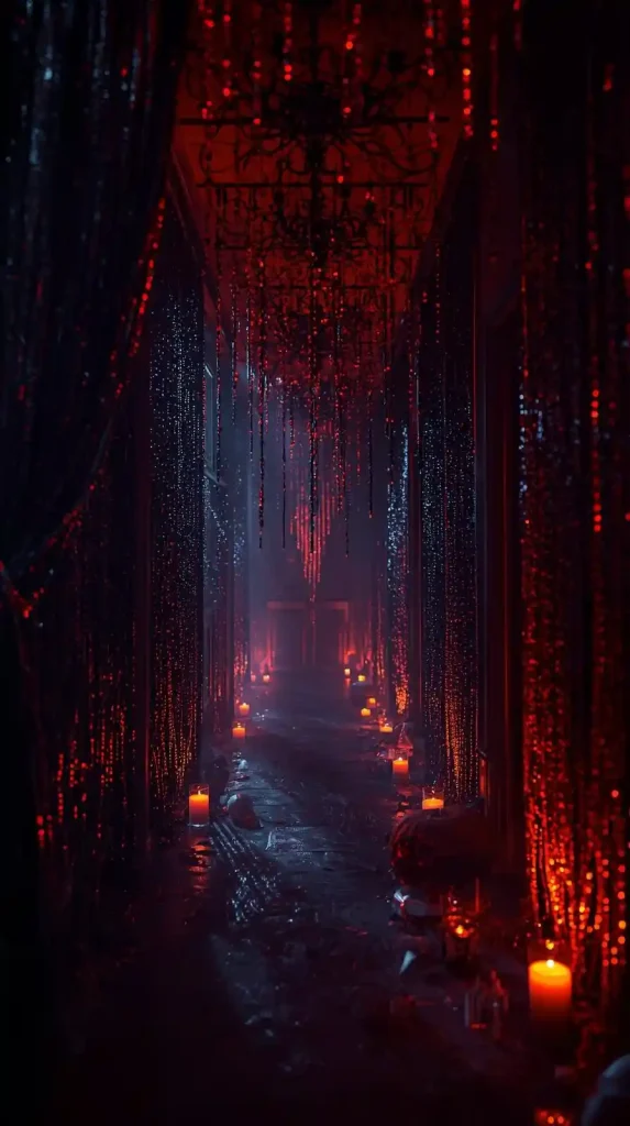 17 Iconic 2000s Halloween Home Decor Ideas for a Retro-Spooky Comeback 4 Gothic Beaded Curtains