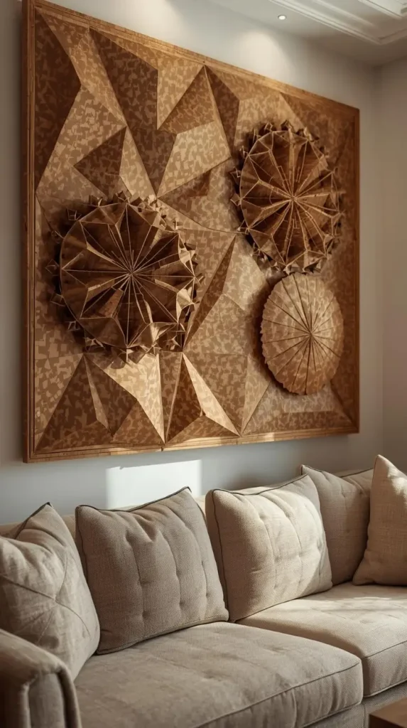 23 Cheap DIY Home Decor Ideas – Stylish & Budget-Friendly Projects 4 Handmade Wall Art from Cardboard