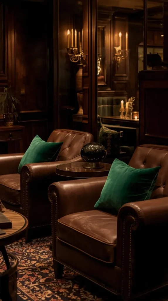 Leather and Velvet Accents