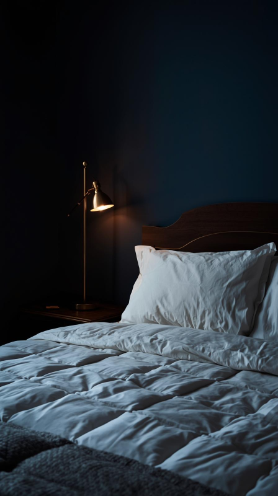 20 Dark Home Decor Ideas for Small Spaces | Cozy & Elegant Style 4 Navy Blue Bedroom with Brass Lamps