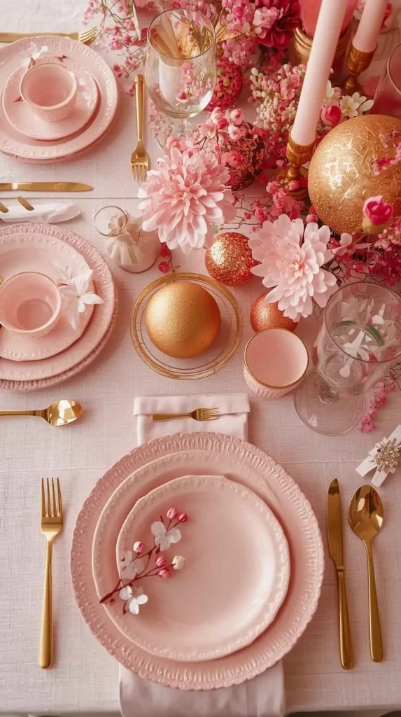 Pink Holiday Tableware