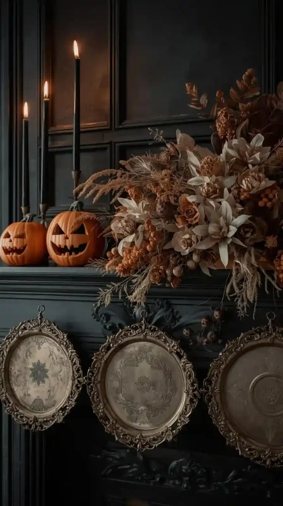 Moody Mantel with Jack-O’-Lanterns