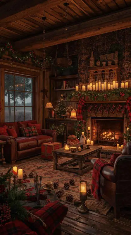 25 Traditional Christmas Home Decor Ideas for a Timeless Holiday Look 5 Rustic Wooden Accents