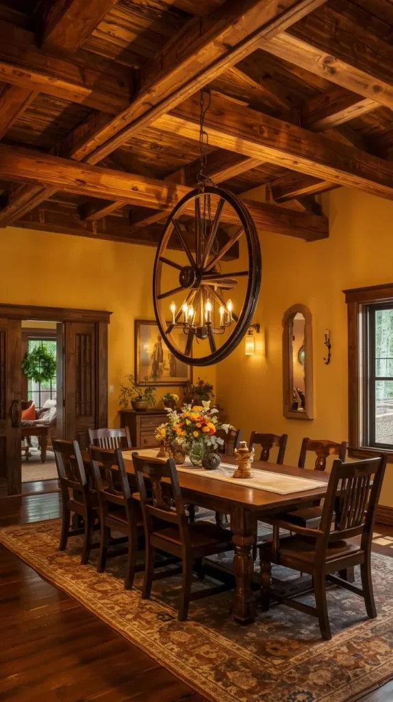 Wagon Wheel Chandeliers