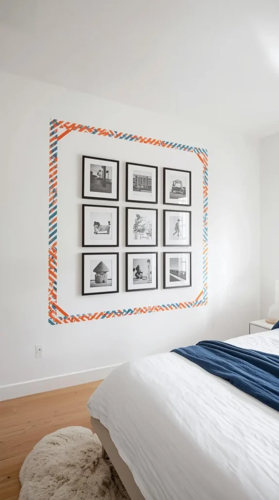 18 DIY Home Decor Rental Friendly | Stylish Damage-Free Makeover Ideas 6 Washi Tape Wall Borders