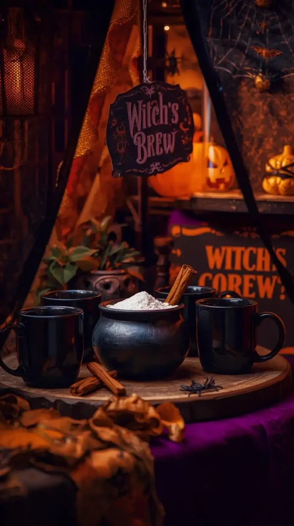 23 Best Halloween Home Decor Kitchen Ideas for a Spooky-Chic 2025 6 Witchy Coffee Station
