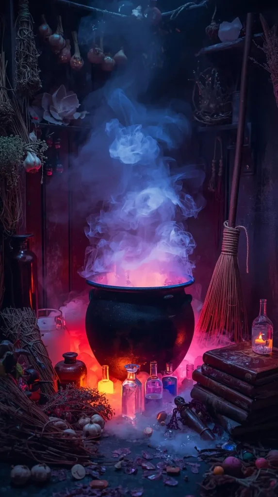 59 Halloween Home Decor Indoor Ideas – Transform Your Space into a Spooky Haven 59 Witch’s Cauldron Corner