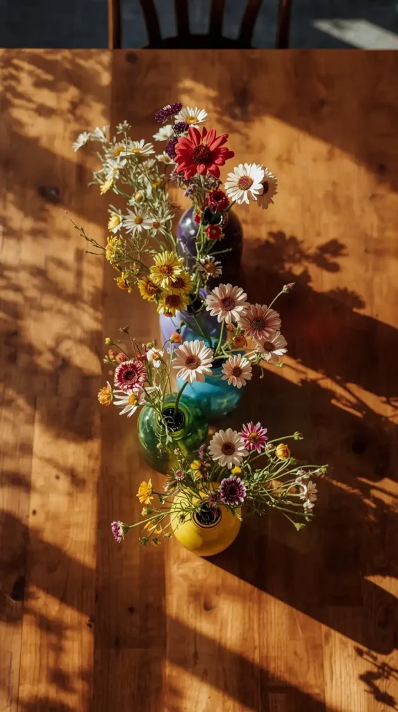 18 DIY Home Decor from Waste Materials | Creative & Eco-Friendly Projects 7 Painted Glass Bottle Centerpieces